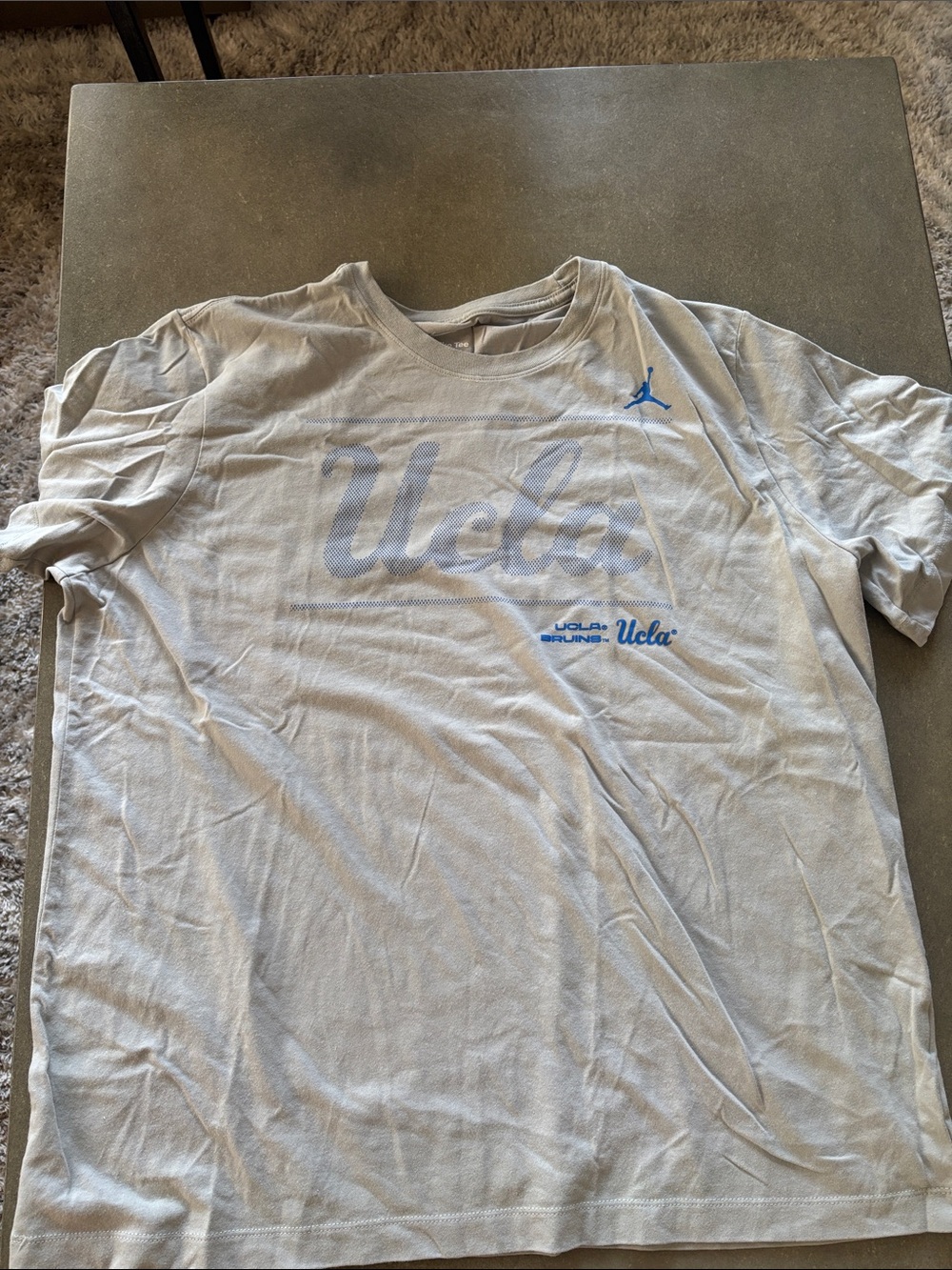 Under Armour Light Gray Short Sleeve UCLA Graphic Tee with Blue Logo